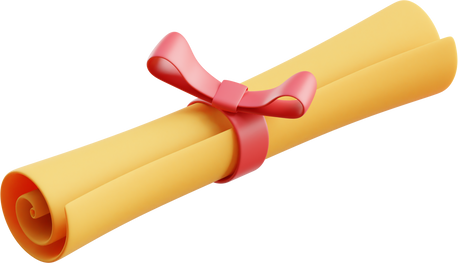 Rolled Diploma with Ribbon